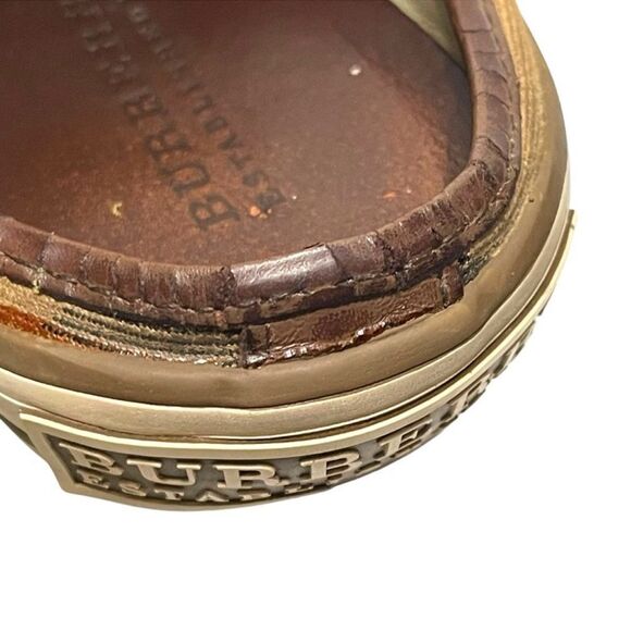 BURBERRY Nova Check Plaid Canvas Slip On Sneakers Slides 37 - Picture 10 of 15